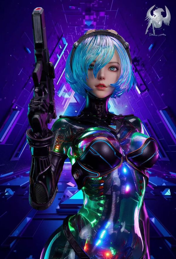 【預購】《正版授權》北極星工作室 > 原創IP > 1/4 賽博世界啟示錄 機械姬 淩 (雙版本) 北極星工作室,淩,GK,玩具,收藏,擺件