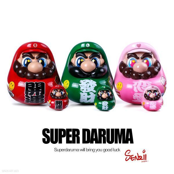 【現貨】SENZII千紙 & 超級達摩SuperDaruma>任天堂>超級瑪利歐 發財版 超級瑪利歐,任天堂,發財版,超級達摩,SENZII千紙,超級達摩,GK,玩具,雕像,擺件,收藏