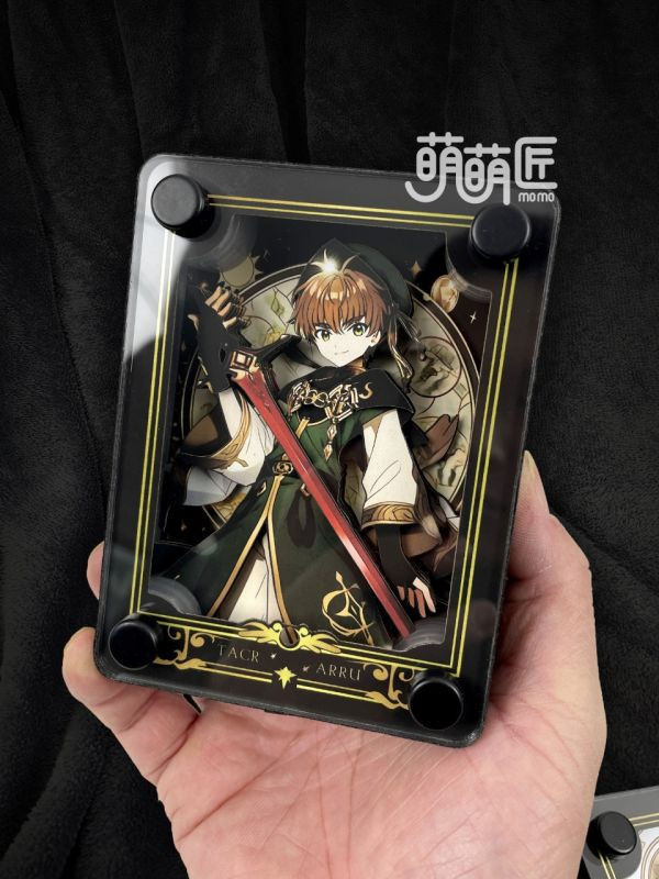 【預購】萌萌匠>庫洛魔法使>百變小櫻小狼 黑色立體卡磚裝飾畫磚 電馭叛客,邊緣行者,露西和大衛馬丁內斯,GK,玩具,模型,雕像,擺飾,收藏,共鳴