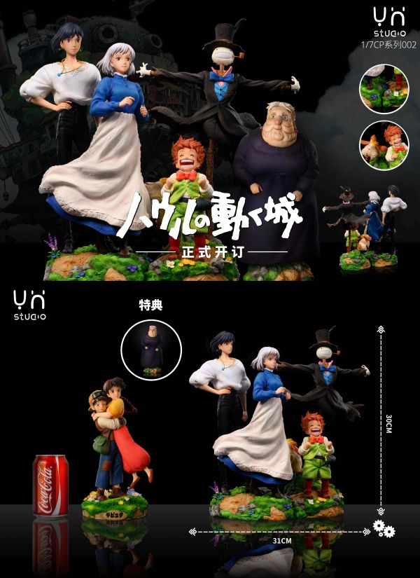 【預購】螢火工作室 > 宮崎駿 > 霍爾的移動城堡 cp002 霍爾5件套（雙地台組合） BBSD-Studio,AN-Studio,數碼寶貝,GK,玩具,收藏,擺件,模型,公仔,人偶,手辦,動漫