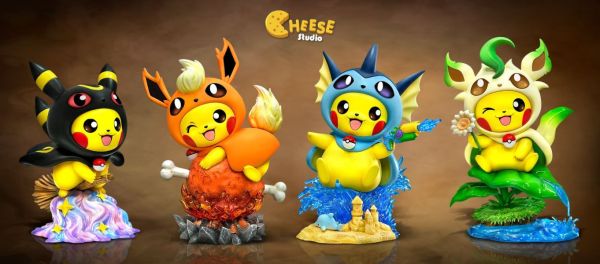 【預購】CHEESE奶酪 > 寶可夢 > 變皮系列 火伊布皮卡丘 & 水伊布皮卡丘 A+研究所,烙印勇士,凱茲,GK,玩具,收藏,擺件,模型,公仔,人偶,手辦,動漫