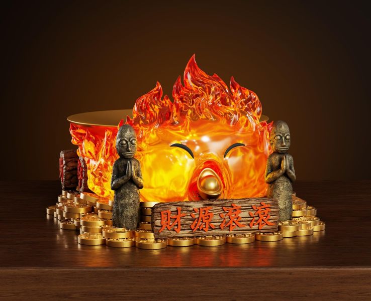 【預購】WAWA-Studio > 宮崎駿 > 招財托盤卡西法 (雙版本) WAWA-Studio,宮崎駿,招財托盤卡西法,GK,玩具,收藏,擺件,模型,公仔,人偶,手辦,動漫