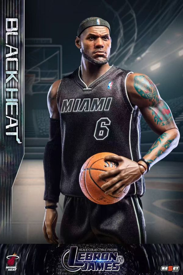 【售罄-代購/追加服務請洽客服】Reset-Studio>NBA>1/6 時刻系列 熱火隊 詹姆斯黑熱套裝 怪博士與機器娃娃,阿拉蕾,GK,玩具,模型,雕像,擺飾,收藏,共鳴