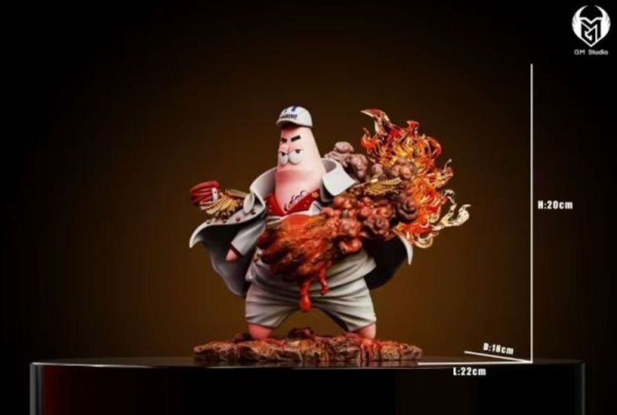 【預購】GM-Studio>海綿寶寶 & 海賊王>派大星cos赤犬 & 章魚哥cos青稚 海賊王,航海王,onepiece,范歐葛,GK,玩具,模型,雕像,共鳴