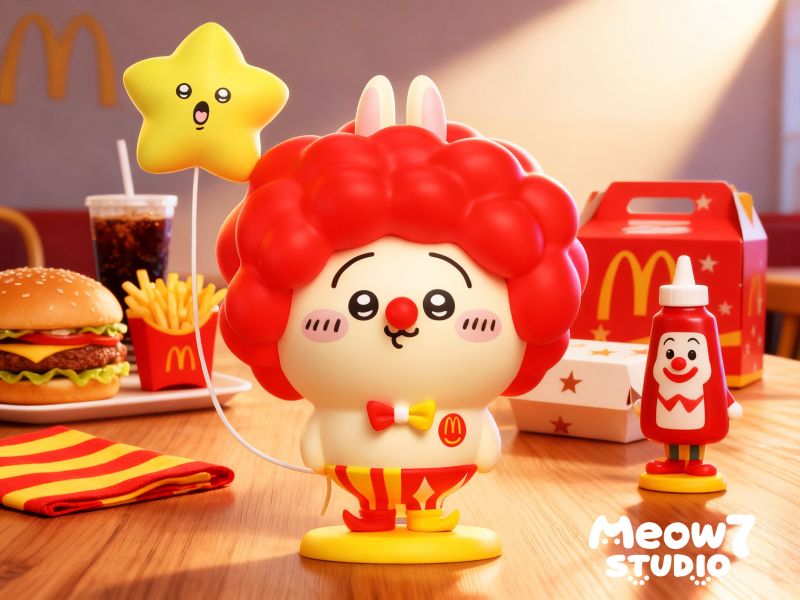 【預購】Meow7喵奇妙妙屋 > 吉伊卡哇 > 彩色小丑 烏薩奇 (雙版本) Meow7喵奇妙妙屋,吉伊卡哇,烏薩奇,GK,玩具,收藏,擺件,模型,公仔,人偶,手辦,動漫