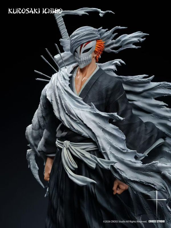 【預購】Cross-Studio > BLEACH死神 > 1/6 初見端倪的虛化 面具 黑崎一護 Moss-Studio,BLEACH死神,更木劍八,GK,玩具,收藏,擺件,模型,公仔,人偶,手辦,動漫