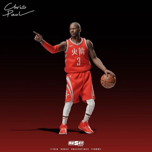 【海外現貨】Reset-Studio  > NBA > 1/6 可動人偶套裝 中文火箭紀念版 克里斯·保羅 Reset-Studio,NBA,克里斯·保羅,GK,玩具,收藏,擺件,模型,公仔,人偶,手辦,動漫
