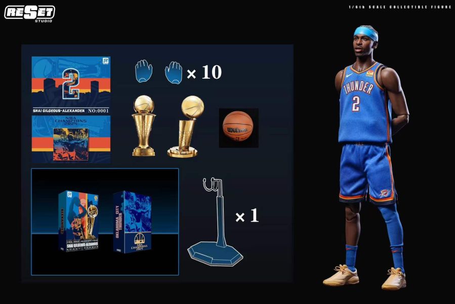 【預購】Reset-Studio > NBA > 1/6 雷霆隊奪冠 亞歷山大 收藏級可動人偶 航海王,海賊王,GK,玩具,模型,雕像,共鳴