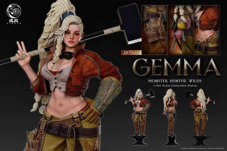 【預購】魂殿工作室>魔物獵人>1/4 Gemma 海賊王,雷神,艾涅爾,GK,玩具,模型,雕像,擺飾,收藏,共鳴