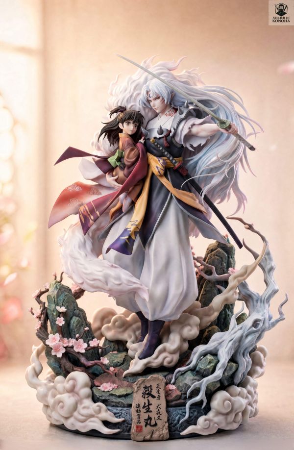 【預購】ATELIER DE KONOHA > 犬夜叉 > 1/6 輕雕系列 殺生丸 & 鈴 ATELIER DE KONOHA,犬夜叉,殺生丸,GK,玩具,收藏,擺件,模型,公仔,人偶,手辦,動漫