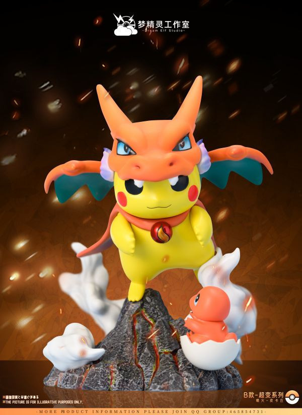 【預購】夢精靈工作室>寶可夢>超變系列 噴火皮卡丘 寶可夢,Pokemon,Pokémon,噴火皮卡丘,GK,玩具,模型,雕像,擺飾,收藏,共鳴