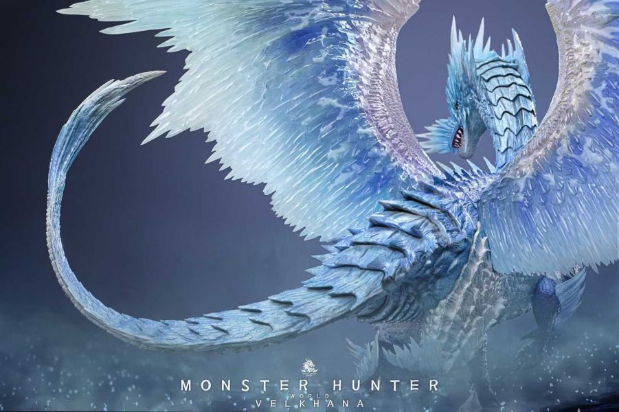 【預購】DragonRealm-Studio > 魔物獵人 > 怪物獵人系列002 冰呪龍 (雙版本) 魔物獵人,冰呪龍,GK,玩具,模型,雕像,共鳴