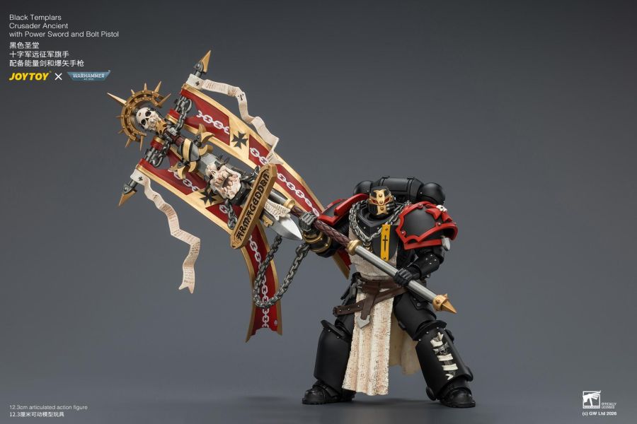 【預購】JOYTOY > 戰鎚40K > 1/18 黑色聖堂 十字軍遠征軍旗手 JOYTOY,戰鎚40K,黑色聖堂,十字軍遠征軍旗手,GK,玩具,收藏,擺件,模型,公仔,人偶,手辦,動漫