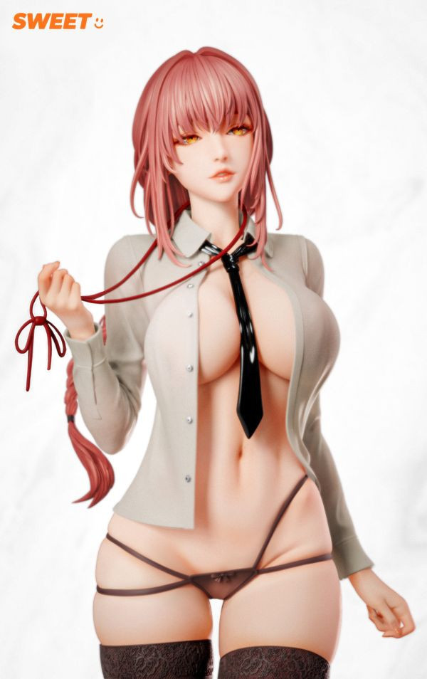 【預購】Sweet-Studio > 鏈鋸人 > 1/4 雙頭雕真網襪 瑪奇瑪 鏈鋸人,瑪奇瑪,GK,玩具,模型,雕像,共鳴