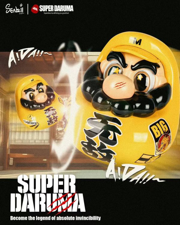 【預購】SENZII千紙 > 任天堂 > 超級瑪利歐 SuperDaruma超級達摩《無敵》 七龍珠,騎雲琪琪,GK,玩具,模型,雕像,共鳴