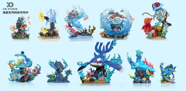 【預購】XO-Studio > 寶可夢 > 1/20 海底世界大力鱷進化組&巨沼怪進化組 碧藍航線,妖萌萌 ,七省 ,GK,玩具,模型,雕像,共鳴