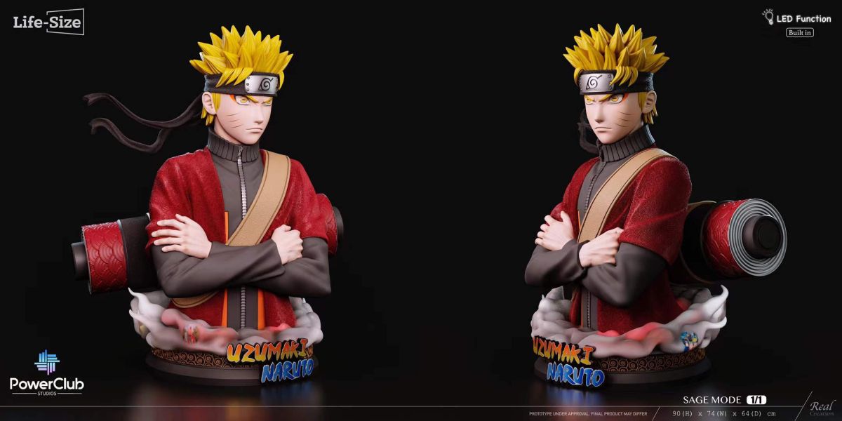 【預購】PowerClub & RCS > 火影忍者 > 1/1 仙人鳴人初登場胸像 火影忍者,NARUTO,漩渦鳴人,仙人鳴人,GK,玩具,模型,雕像,共鳴