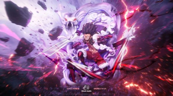 【售罄-代購/追加服務請洽客服】Ghost>海賊王>四檔 蛇人魯夫 七龍珠,Dragonball,布羅利,悟吉塔,超級賽亞人,賽亞人,GK,玩具,模型,雕像,共鳴