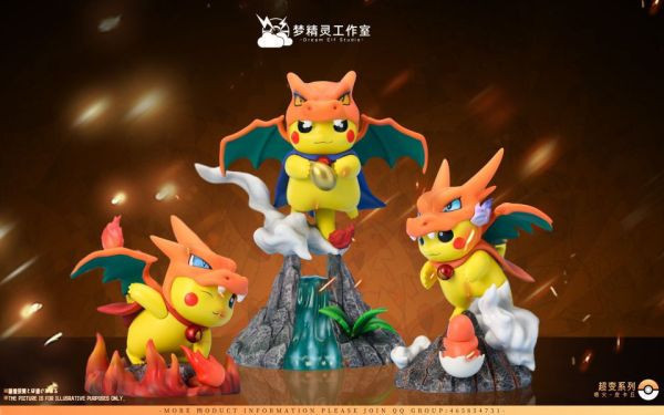 【預購】夢精靈工作室>寶可夢>超變系列 噴火皮卡丘 寶可夢,Pokemon,Pokémon,噴火皮卡丘,GK,玩具,模型,雕像,擺飾,收藏,共鳴