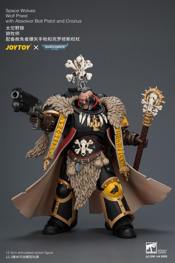 【預購】JOYTOY > 戰鎚40K > 1/18 太空野狼 狼牧師 JOYTOY,戰鎚40K,太空野狼,狼牧師,GK,玩具,收藏,擺件,模型,公仔,人偶,手辦,動漫
