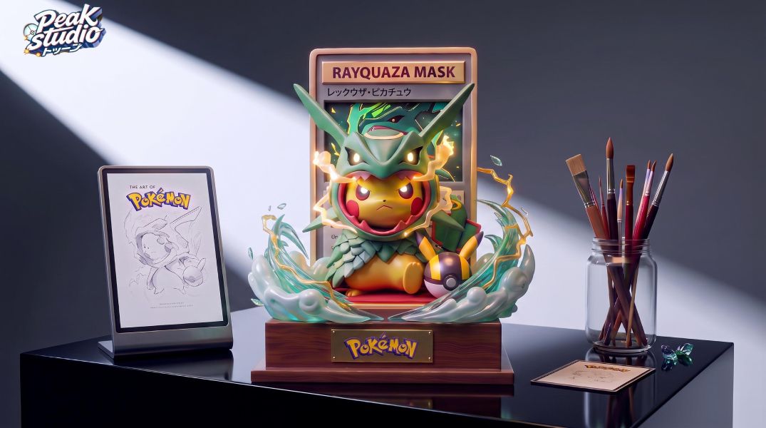 【預購】Peak-Studio > 寶可夢 > 1/6 海外私定 卡牌系列 裂空座皮卡丘(雙版本) MiuMiu夢幻,寶可夢,皮丘,GK,玩具,收藏,擺件,模型,公仔,人偶,手辦,動漫