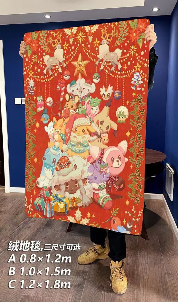 【預購】千鳥社>寶可夢>聖誕 皮卡丘謎擬Q 午睡毯 & 地毯 & 裝飾畫 寶可夢,Pokemon,Pokémon,基拉祈,GK,玩具,模型,雕像,擺飾,收藏,共鳴