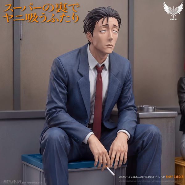 【預購】Saoirse工作室 > 躲在超市後門抽煙的兩人 > 1/6 雙人物雕像 下班後的休憩時刻 佐佐木 & 山田 HYPERLINK,咒術迴戰,乙骨憂太,里香,GK,玩具,收藏,擺件,模型,公仔,人偶,手辦,動漫