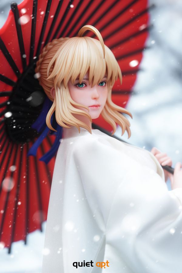 【預購】Quiet Art > Fate > 1/4 白色永恆 和風Saber 阿爾托莉雅·潘德拉貢 (雙版本) Fate,Saber,阿爾托莉雅·潘德拉貢,GK,玩具,模型,雕像,共鳴