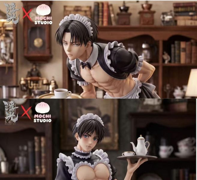 【預購】MOCHI-Studio麻薯工作室 > 進擊的巨人 > 女僕美男子 里維·阿卡曼&艾倫·葉卡 MOCHI-Studio麻薯工作室,進擊的巨人,里維·阿卡曼,艾倫·葉卡,GK,玩具,收藏,擺件,模型,公仔,人偶,手辦,動漫