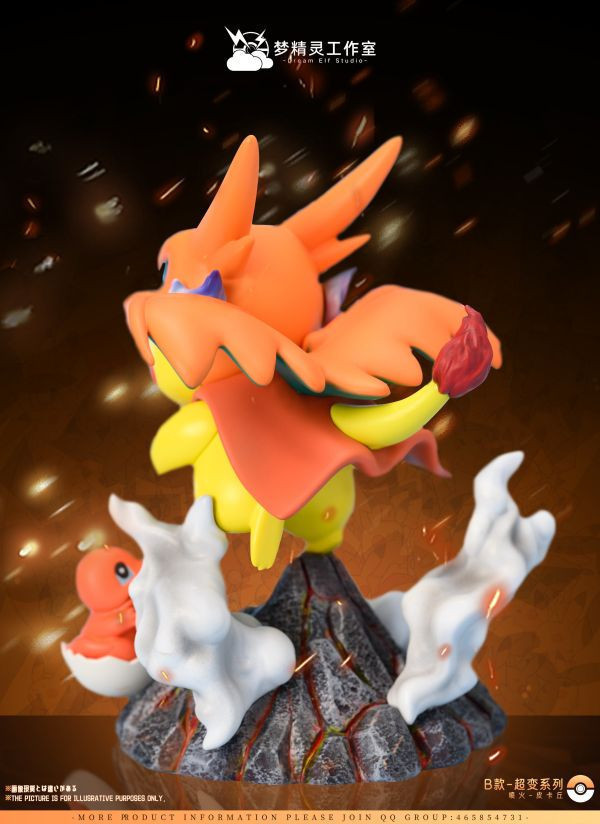 【預購】夢精靈工作室>寶可夢>超變系列 噴火皮卡丘 寶可夢,Pokemon,Pokémon,噴火皮卡丘,GK,玩具,模型,雕像,擺飾,收藏,共鳴