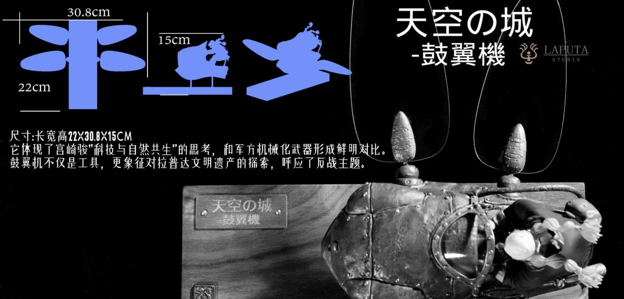 【預購】LAPUTA-Studio > 宮崎駿 > 天空之城系列 朵拉婆婆與鼓翼機 LAPUTA-Studio,宮崎駿,天空之城,朵拉婆婆,鼓翼機,GK,玩具,收藏,擺件,模型,公仔,人偶,手辦,動漫