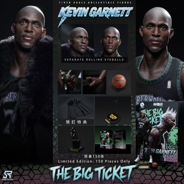 【預購】Reset-Studio > NBA > 1/6 收藏級可動人偶套裝 森林狼MVP 加內特 Reset-Studio,世足,哈蘭德,GK,玩具,收藏,擺件,模型,公仔,人偶,手辦,動漫
