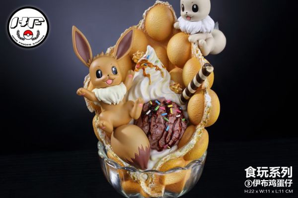 【預購】KingFinger金指社 > 寶可夢 > 食玩系列 甜品杯第三彈 伊布雞蛋仔 寶可夢,伊布,GK,玩具,模型,雕像,共鳴
