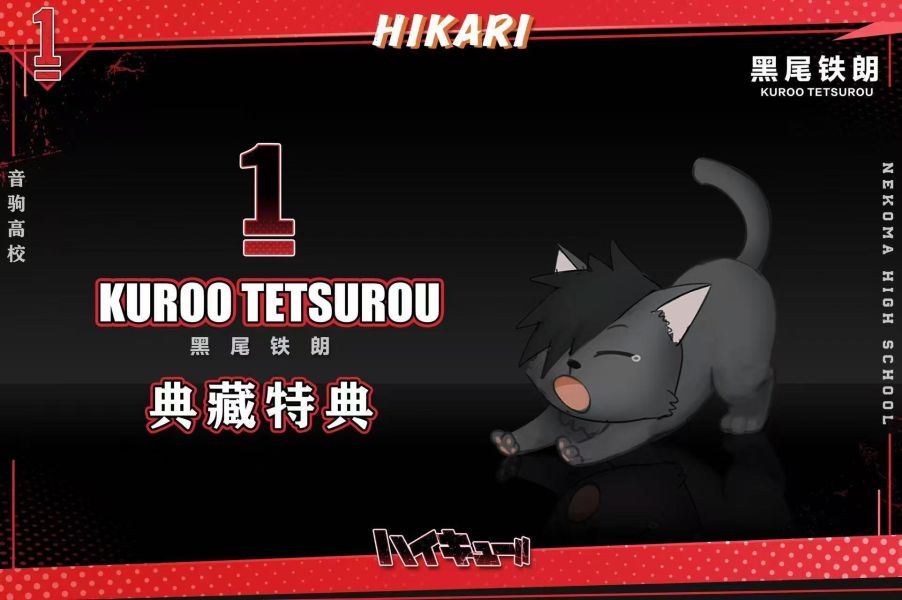 【預購】HIKARI  > 排球少年 > 動態系列 黑尾鐵朗 HIKARI,排球少年,影山,GK,玩具,收藏,擺件,模型,公仔,人偶,手辦,動漫