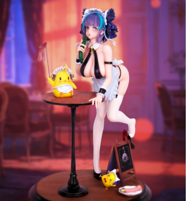 【預購】BKM-Studio > 蔚藍檔案 > 1/6 偷吃的女仆醬 柴郡(雙頭雕) 芒果工作室,蔚藍檔案,調月莉音,GK,玩具,收藏,擺件,模型,公仔,人偶,手辦,動漫