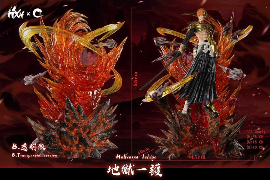 【預購】HXHENG & CHENG > BLEACH死神 > 1/5 地獄 黑崎一護 (雙版本) 死神,黑崎一護,GK,玩具,收藏,擺件
