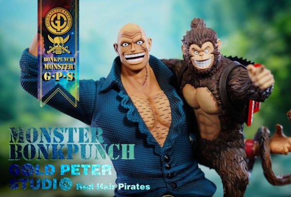 【預購】GOLD PETER > 海賊王 > 1/8 四皇團 紅髮海賊團第六款 彭克·潘奇&蒙斯塔 海賊王,彭克·潘奇&蒙斯塔,GK,玩具,收藏,擺件