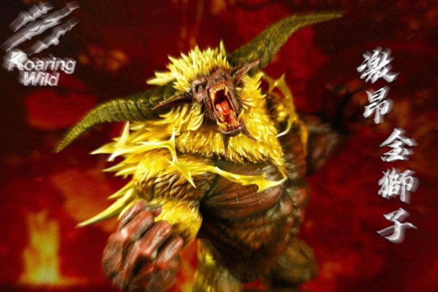 【預購】Roaring Wild>魔物獵人>金獅子拉加恩 怪博士與機器娃娃,阿拉蕾,GK,玩具,模型,雕像,擺飾,收藏,共鳴