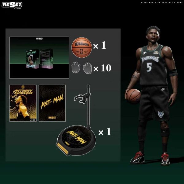 【預購】Reset-Studio > NBA > 1/6 安東尼·愛德華茲 Reset-Studio,NBA,安東尼·愛德華茲,GK,玩具,收藏,擺件,模型,公仔,人偶,手辦,動漫