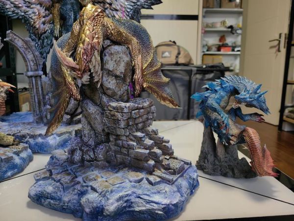 【已售罄，如欲追加請私訊客服@toykokoro】Dragon Frontier>魔物獵人>CG場景 天廻龍 & 千刃龍 & 冰牙龍 魔物獵人,天廻龍,千刃龍,冰牙龍,GK,玩具,模型,雕像,擺飾,收藏,共鳴