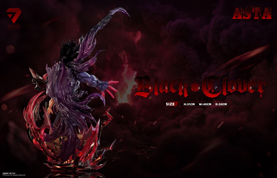 【預購】Seven-Studio > 黑色五葉草 > 海外限定 黑色四葉草·阿斯塔·惡魔同化 Li-Studio,鏈鋸人,蕾潔,GK,玩具,收藏,擺件,模型,公仔,人偶,手辦,動漫