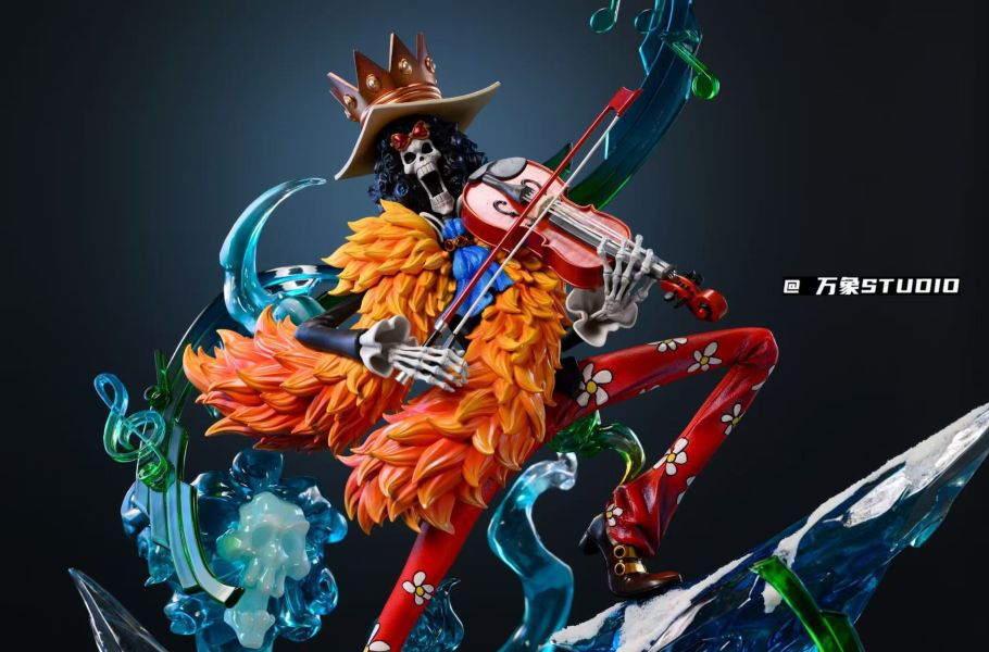 【預購】萬象工作室 > 海賊王 > 1/6 靈魂之王 布魯克(雙頭雕) 怪獸降臨50,帝皇機器橋,GK,玩具,模型,雕像,共鳴
