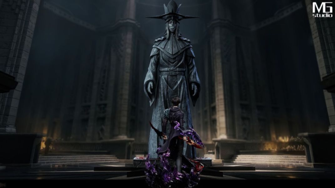 【預購】MG-Studio>我獨自升級>站姿石像BOSS 怪博士與機器娃娃,阿拉蕾,GK,玩具,模型,雕像,擺飾,收藏,共鳴