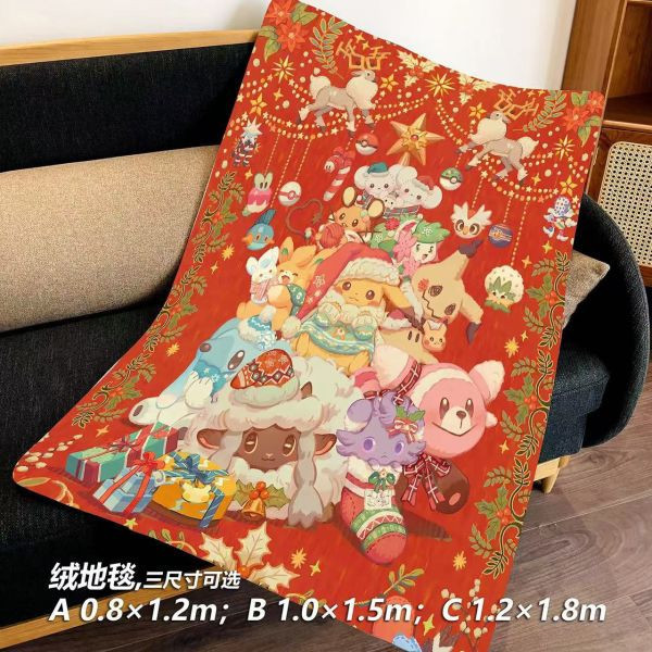 【預購】千鳥社>寶可夢>聖誕 皮卡丘謎擬Q 午睡毯 & 地毯 & 裝飾畫 寶可夢,Pokemon,Pokémon,基拉祈,GK,玩具,模型,雕像,擺飾,收藏,共鳴