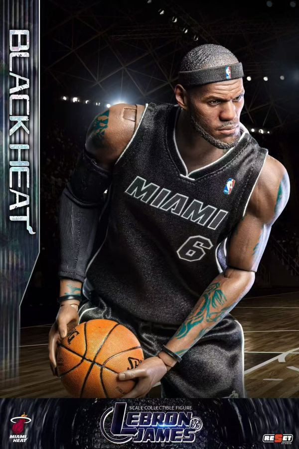 【補款】Reset-Studio>NBA>1/6 時刻系列 熱火隊 詹姆斯黑熱套裝 怪博士與機器娃娃,阿拉蕾,GK,玩具,模型,雕像,擺飾,收藏,共鳴