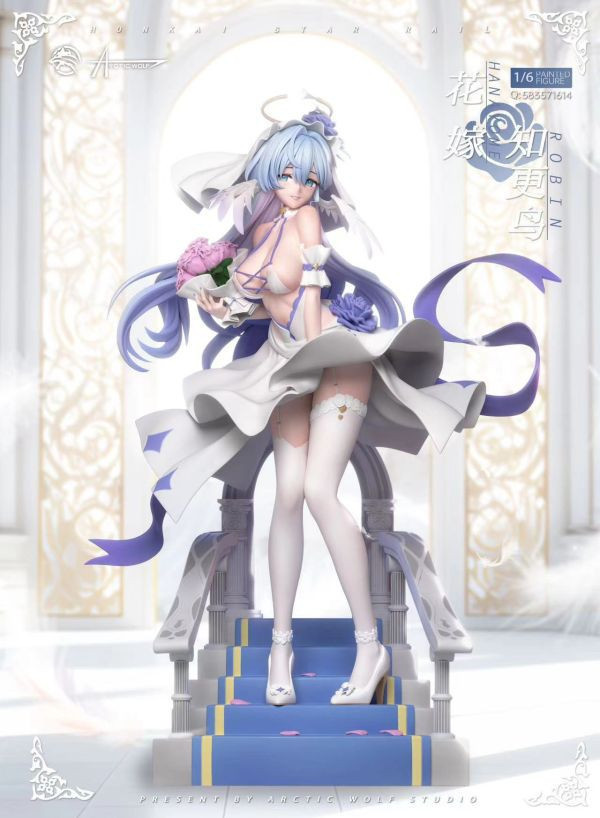 【售罄-代購/追加服務請洽客】Arctic wolf X 崩壞：星穹鐵道 1/6 花嫁系列 婚紗知更鳥 七龍珠,Dragonball,貝吉特,達爾,超級賽亞人,賽亞人,GK,玩具,模型,雕像,共鳴