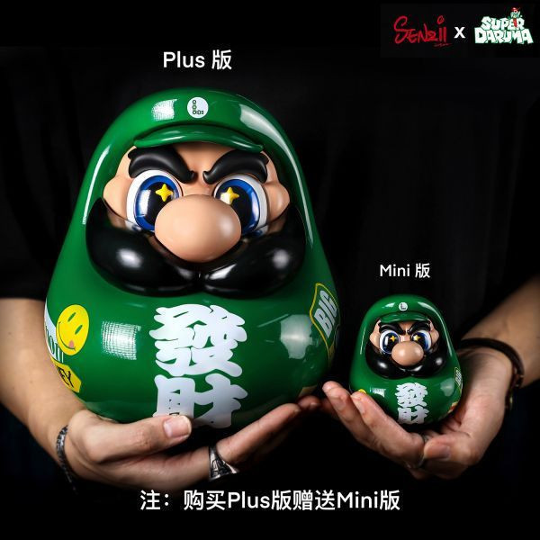 【現貨】SENZII千紙 & 超級達摩SuperDaruma>任天堂>超級瑪利歐 發財版 超級瑪利歐,任天堂,發財版,超級達摩,SENZII千紙,超級達摩,GK,玩具,雕像,擺件,收藏