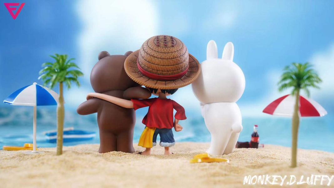 【預購】EVE-Studio > 海賊王 > Q版魯夫 & 熊大 & 兔兔 宮崎駿,霍爾的移動城堡,吃頭髮的卡西法,卡西法,GK,玩具,模型,雕像