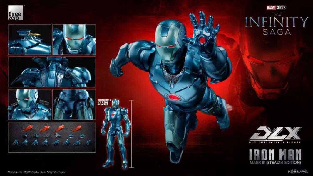 【預購】Threezero > Marvel漫威宇宙 > 鋼鐵人Mark3 潛行版 Threezero,Marvel漫威宇宙,鋼鐵人Mark3,GK,玩具,收藏,擺件,模型,公仔,人偶,手辦,動漫