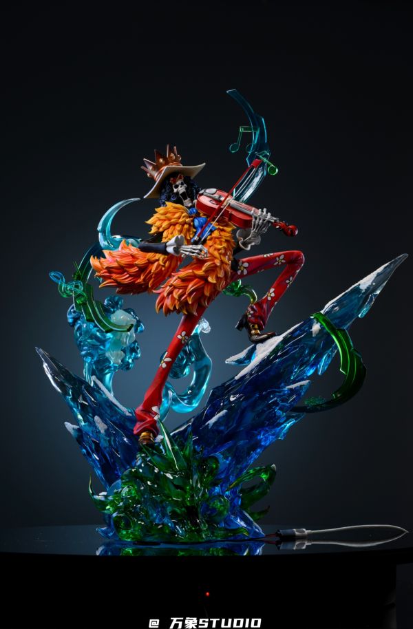 【預購】萬象工作室 > 海賊王 > 1/6 靈魂之王 布魯克(雙頭雕) 怪獸降臨50,帝皇機器橋,GK,玩具,模型,雕像,共鳴